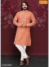 Peach Outluk Vol 6 Exclusive Traditional Wear Art Silk Regal Style Long Kurta Pajama Collection 6007 
